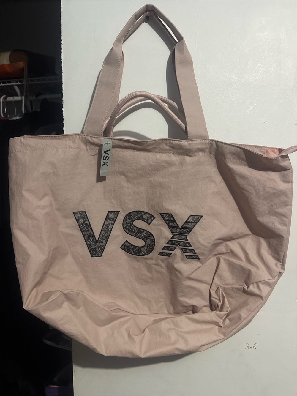 Victoria's Secret Blush Pink VSX Tote Bag